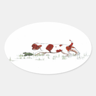 Cavalier King Charles Spaniel puppy CKC Ovale Sticker