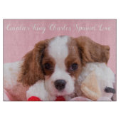 Cavalier King Charles Spaniel Puppy Cutting Board Snijplank (Voorkant)