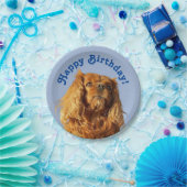 Cavalier King Charles Spaniel Puppy Dog Blue Papieren Bordje (Feest)