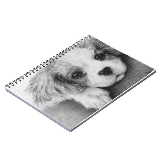 Cavalier King Charles Spaniel Puppy Dog notebook Notitieboek (Linkerzijde)