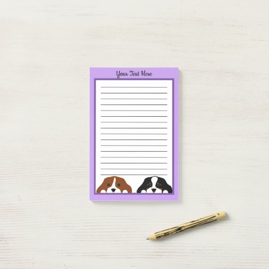 Cavalier King Charles Spaniel Puppy Dog Post-it® Notes (Op bureau)
