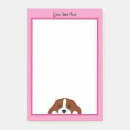 Cavalier King Charles Spaniel Puppy Dog Roze Post-it® Notes