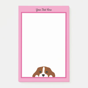 Cavalier King Charles Spaniel Puppy Dog Roze Post-it® Notes