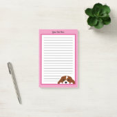 Cavalier King Charles Spaniel Puppy Dog Roze Post-it® Notes (Kantoor)