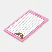 Cavalier King Charles Spaniel Puppy Dog Roze Post-it® Notes (Schuin)