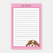 Cavalier King Charles Spaniel Puppy Dog Roze Post-it® Notes (Voorkant)