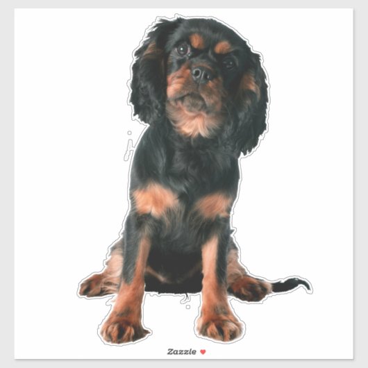Cavalier King Charles Spaniel Puppy Dog Sticker (Vel)