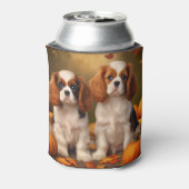 Cavalier King Charles Spaniel Puppy Herfst Pompoen Blikjeskoeler (Blikje Achterkant)