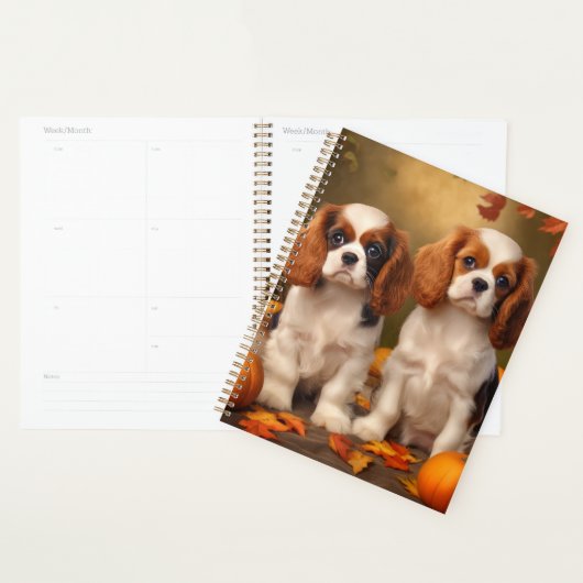 Cavalier King Charles Spaniel Puppy Herfst Pompoen Planner (Display)