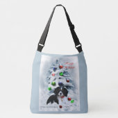 Cavalier King Charles Spaniel Puppy Kerstmis Crossbody Tas (Voorkant)