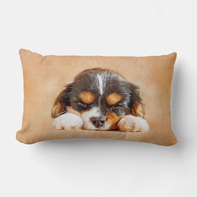 Cavalier King Charles Spaniel Puppy Kussen (Voorkant)