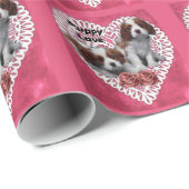 Cavalier King Charles Spaniel Puppy Love Cadeaupapier (Rol Hoek)