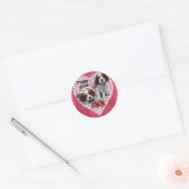 Cavalier King Charles Spaniel Puppy Love Ronde Sticker (Envelop)
