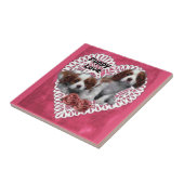 Cavalier King Charles Spaniel Puppy Love Tegeltje (Zijkant)