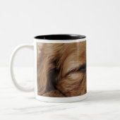 Cavalier King Charles Spaniel puppy slapen Tweekleurige Koffiemok (Links)