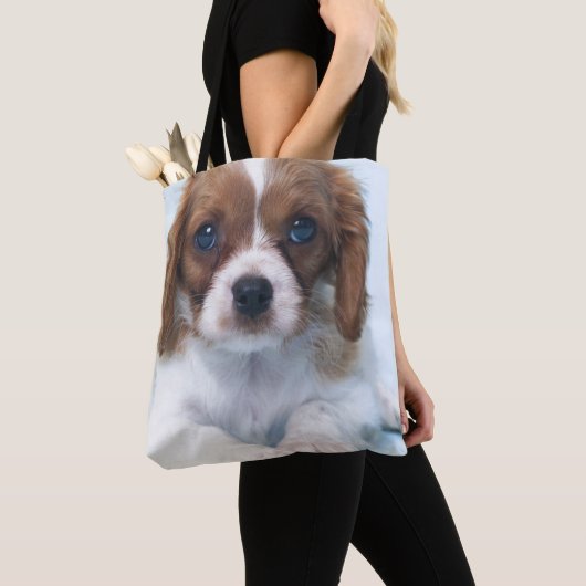 Cavalier King Charles Spaniel Puppy Tote Bag (Dichtbij)
