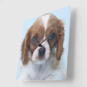 Cavalier King Charles Spaniel Puppy Vierkante Klok (Hoek)