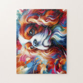 Cavalier King Charles Spaniel Puzzel: Blenheim Cav Legpuzzel (Verticaal)