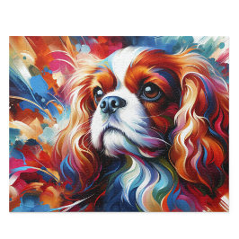 Cavalier King Charles Spaniel Puzzel: Blenheim Cav Legpuzzel