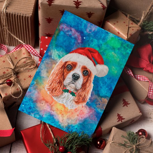 Cavalier King Charles Spaniel Ras Hond Kerstmis Feestdagenkaart