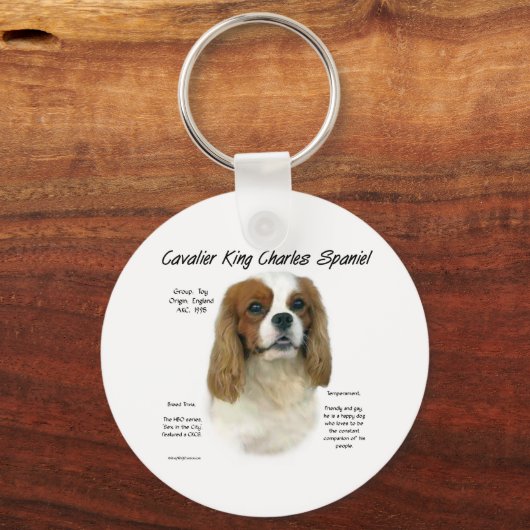 Cavalier King Charles Spaniel Ras Sleutelhanger (Voorkant)