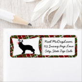 Cavalier King Charles Spaniel Rendier Kerstmis Etiket (Insitu)