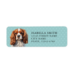 Cavalier King Charles Spaniel Retouradreslabel Etiket