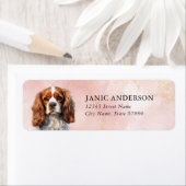Cavalier King Charles Spaniel Retouradreslabel Etiket (Insitu)