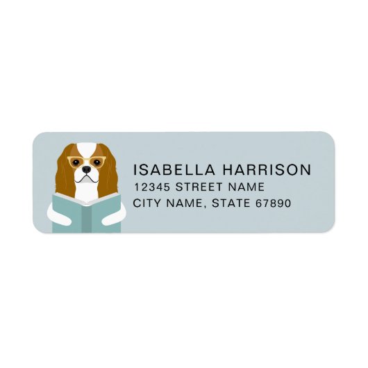 Cavalier King Charles Spaniel Retouradreslabel Etiket (Voorkant)