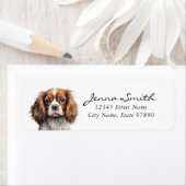 Cavalier King Charles Spaniel Retouradreslabel Etiket (Insitu)
