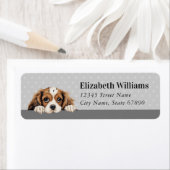 Cavalier King Charles Spaniel Retouradreslabel Etiket (Insitu)
