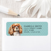 Cavalier King Charles Spaniel Retouradreslabel Etiket (Insitu)