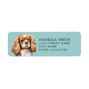 Cavalier King Charles Spaniel Retouradreslabel Etiket