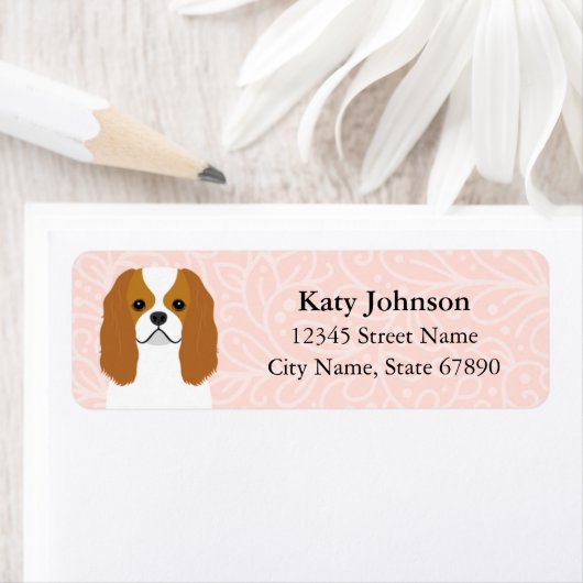 Cavalier King Charles Spaniel Return Address Label (Insitu)
