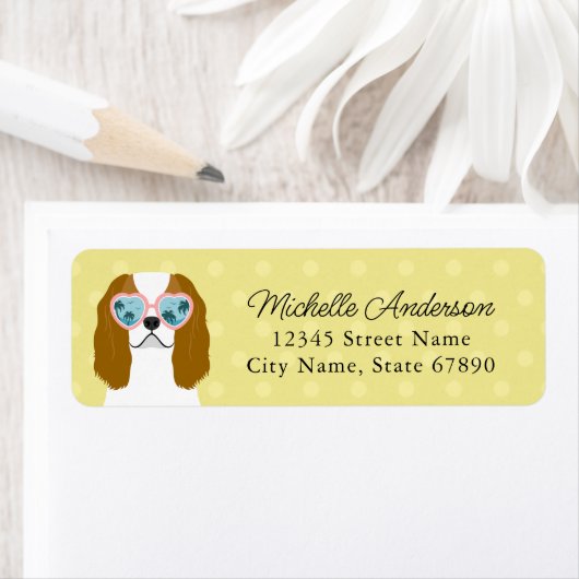 Cavalier King Charles Spaniel Return Address Label (Insitu)