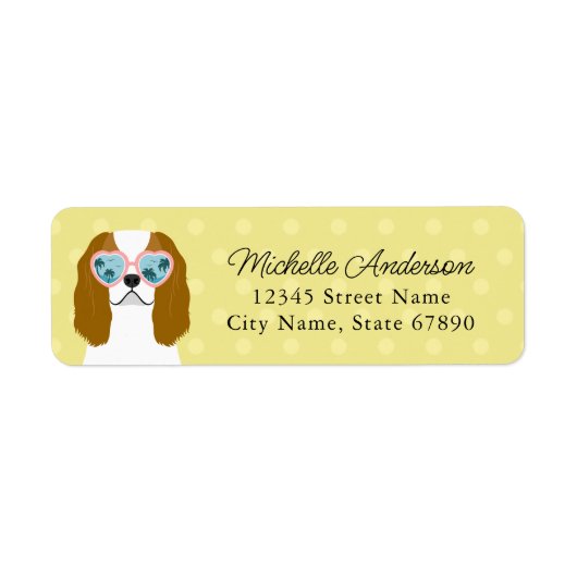 Cavalier King Charles Spaniel Return Address Label (Voorkant)