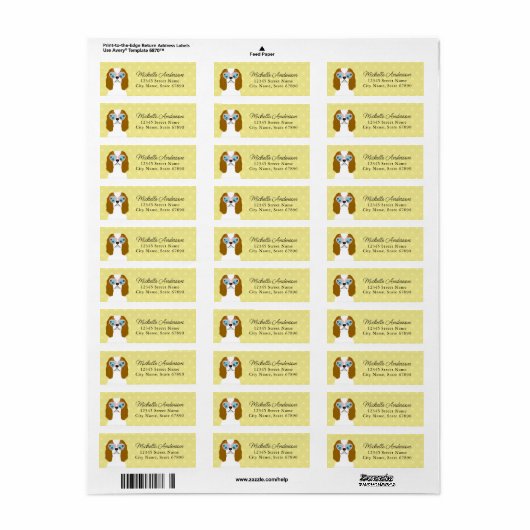 Cavalier King Charles Spaniel Return Address Label (Full Sheet)