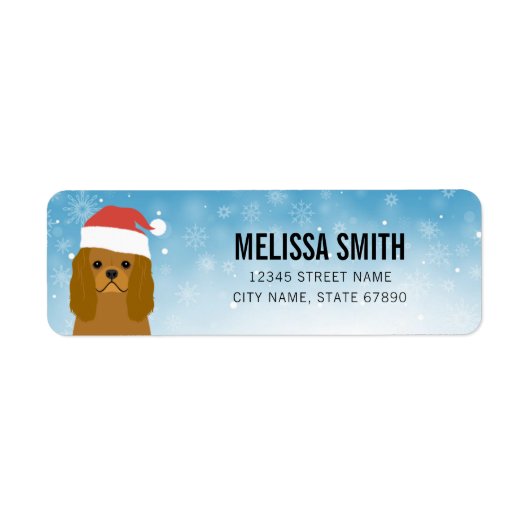 Cavalier King Charles Spaniel Return Address Label (Voorkant)