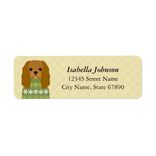 Cavalier King Charles Spaniel Return Address Label (Voorkant)