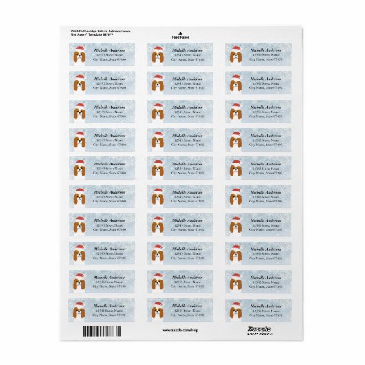 Cavalier King Charles Spaniel Return Address Label (Full Sheet)