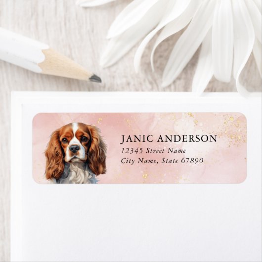 Cavalier King Charles Spaniel Return Address Label (Insitu)