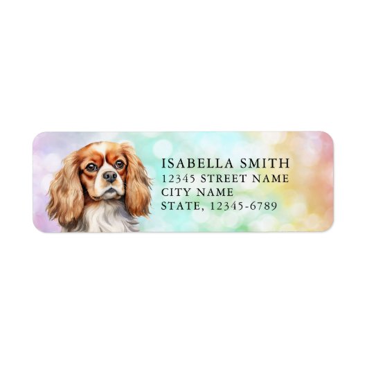 Cavalier King Charles Spaniel Return Address Label (Voorkant)