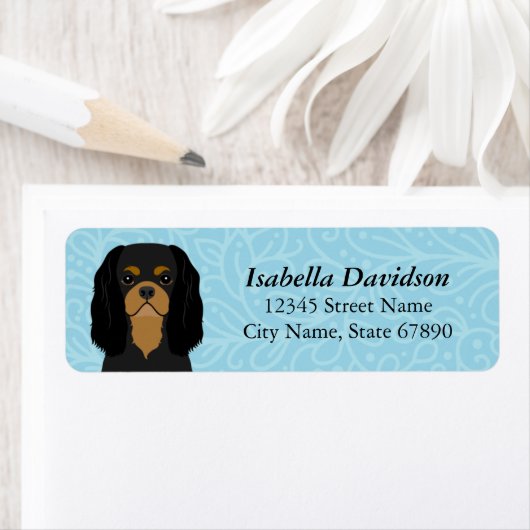 Cavalier King Charles Spaniel Return Address Label (Insitu)