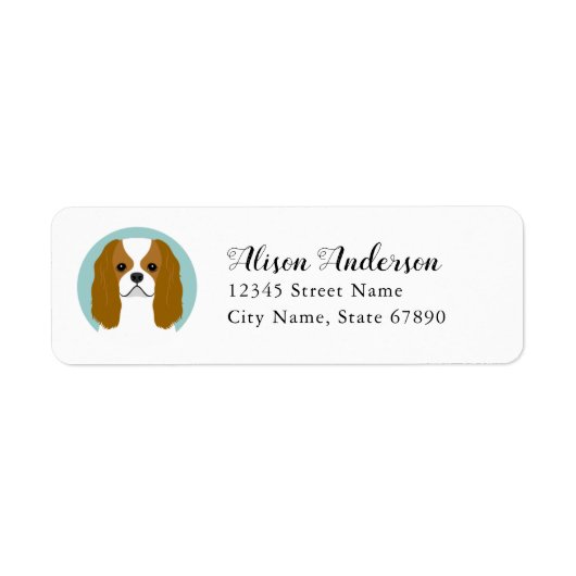 Cavalier King Charles Spaniel Return Address Label (Voorkant)