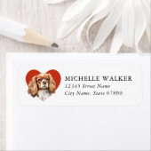 Cavalier King Charles Spaniel Return Address Label (Insitu)