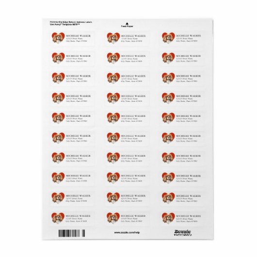 Cavalier King Charles Spaniel Return Address Label (Full Sheet)