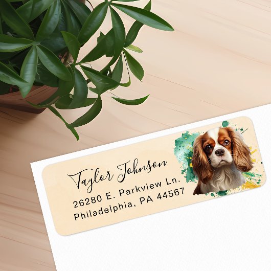 Cavalier King Charles Spaniel Return Address Label