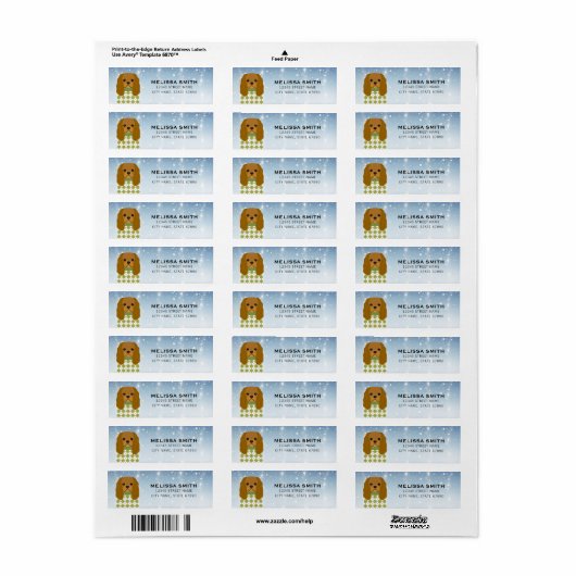 Cavalier King Charles Spaniel Return Address Label (Full Sheet)