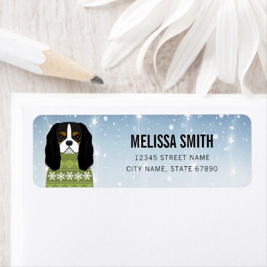 Cavalier King Charles Spaniel Return Address Label (Insitu)