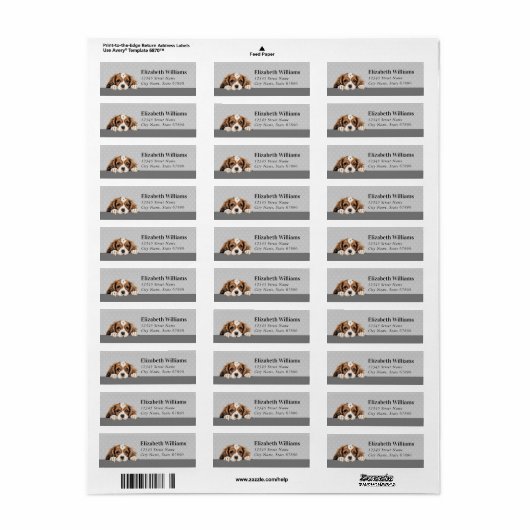 Cavalier King Charles Spaniel Return Address Label (Full Sheet)